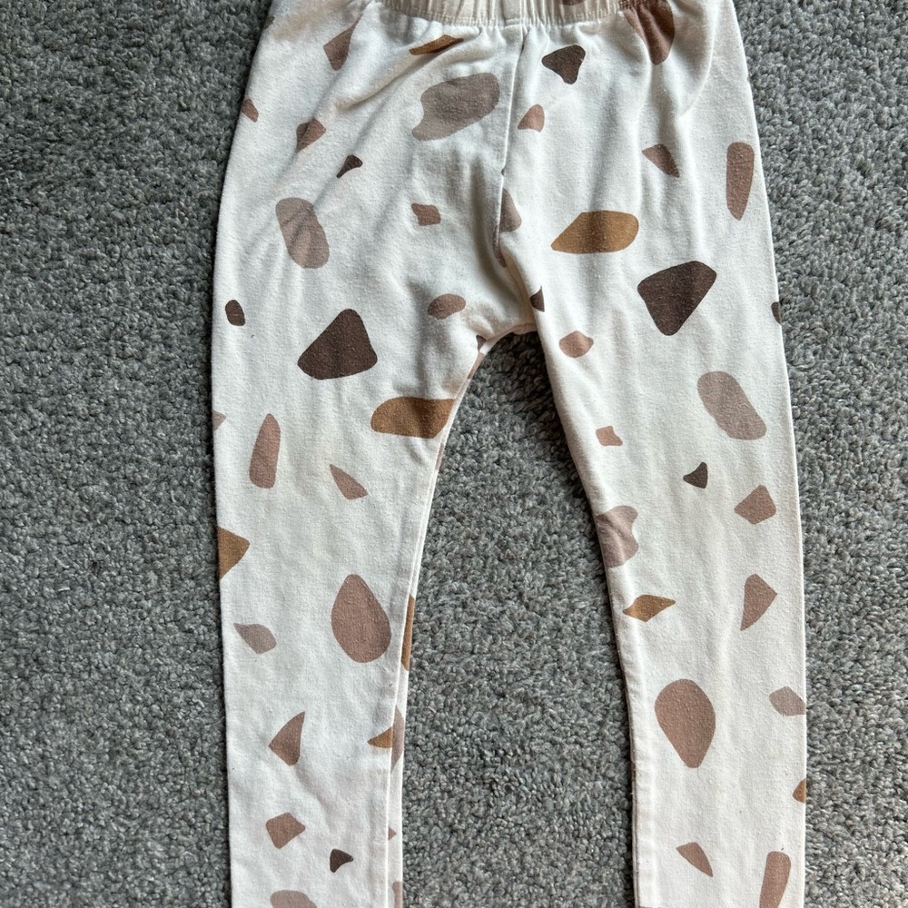 Jax + Lennon Cream and Brown leggings